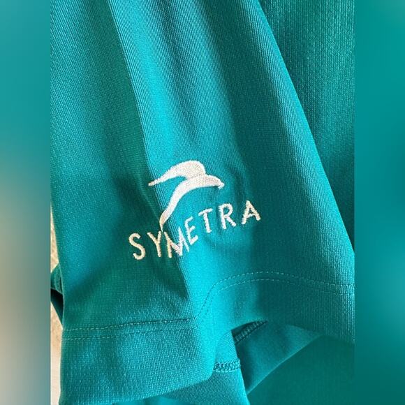 Nike (TWO) Golf Dri-FIT Polo Men Medium Dark Gray And Teal Blue Collared Adult - Picture 14 of 16